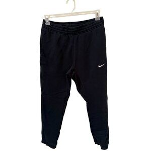 Nike Mens Fleece Joggers Black NWOT Large Back Zip Pocket